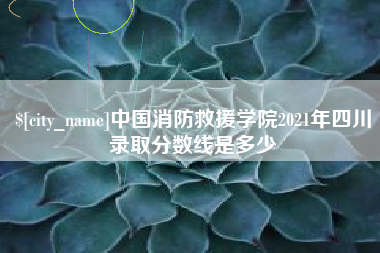 连云港中国消防救援学院2021年四川录取分数线是多少