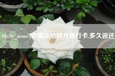 连云港诈骗冻结对方银行卡,多久返还