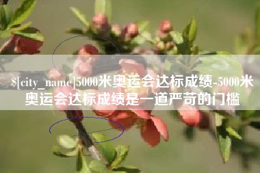 连云港5000米奥运会达标成绩-5000米奥运会达标成绩是一道严苛的门槛