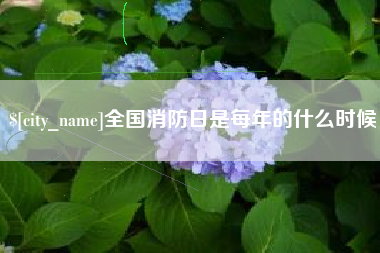 连云港全国消防日是每年的什么时候