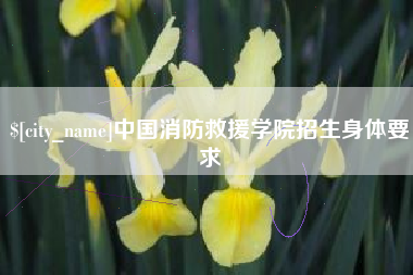 连云港中国消防救援学院招生身体要求