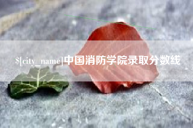 连云港中国消防学院录取分数线