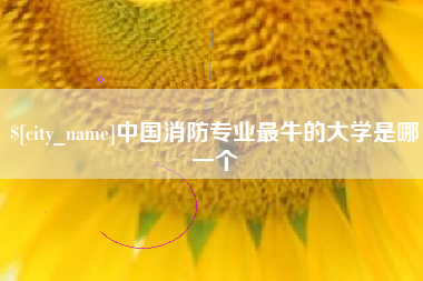 连云港中国消防专业最牛的大学是哪一个