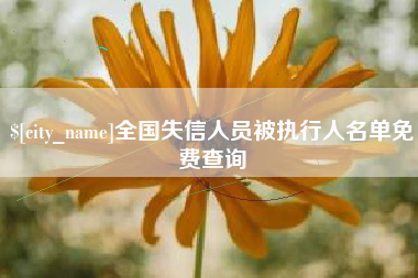 连云港全国失信人员被执行人名单免费查询