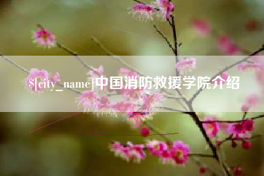 连云港中国消防救援学院介绍