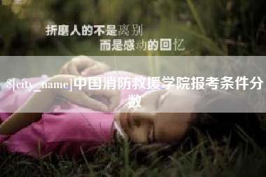 连云港中国消防救援学院报考条件分数