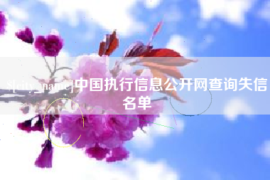 连云港中国执行信息公开网查询失信名单