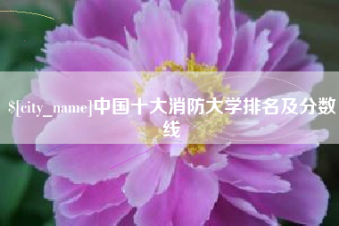 连云港中国十大消防大学排名及分数线