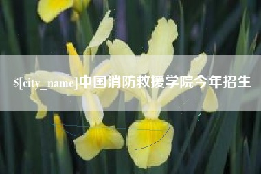 连云港中国消防救援学院今年招生