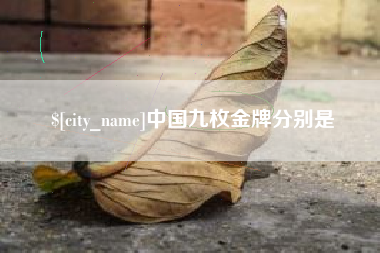 连云港中国九枚金牌分别是