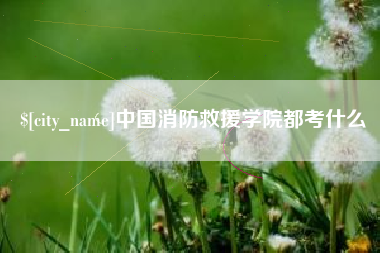 连云港中国消防救援学院都考什么