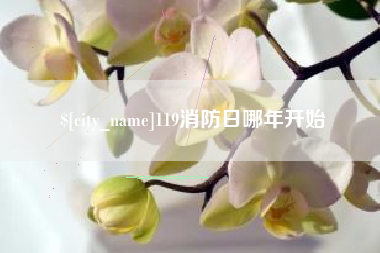 连云港119消防日哪年开始
