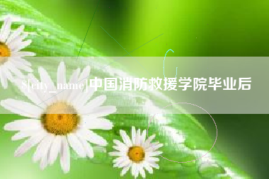 连云港中国消防救援学院毕业后