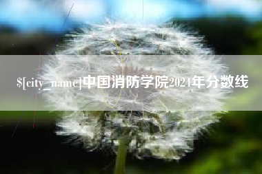 连云港中国消防学院2024年分数线