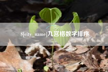 连云港九宫格数字排序