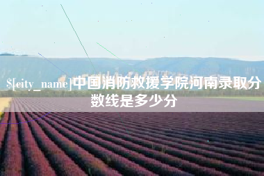连云港中国消防救援学院河南录取分数线是多少分