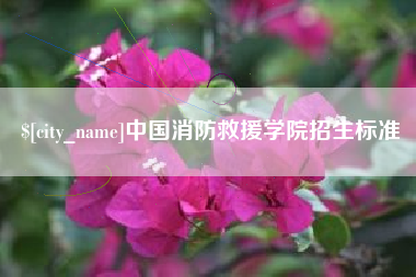 连云港中国消防救援学院招生标准