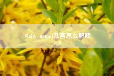 连云港九宫怎么解释