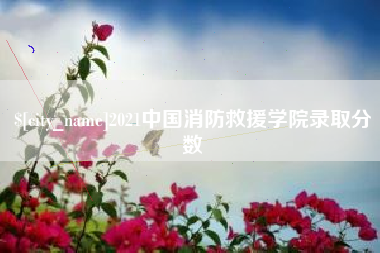 连云港2021中国消防救援学院录取分数