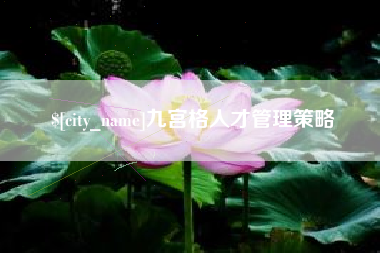 连云港九宫格人才管理策略