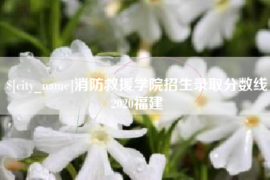 连云港消防救援学院招生录取分数线2020福建